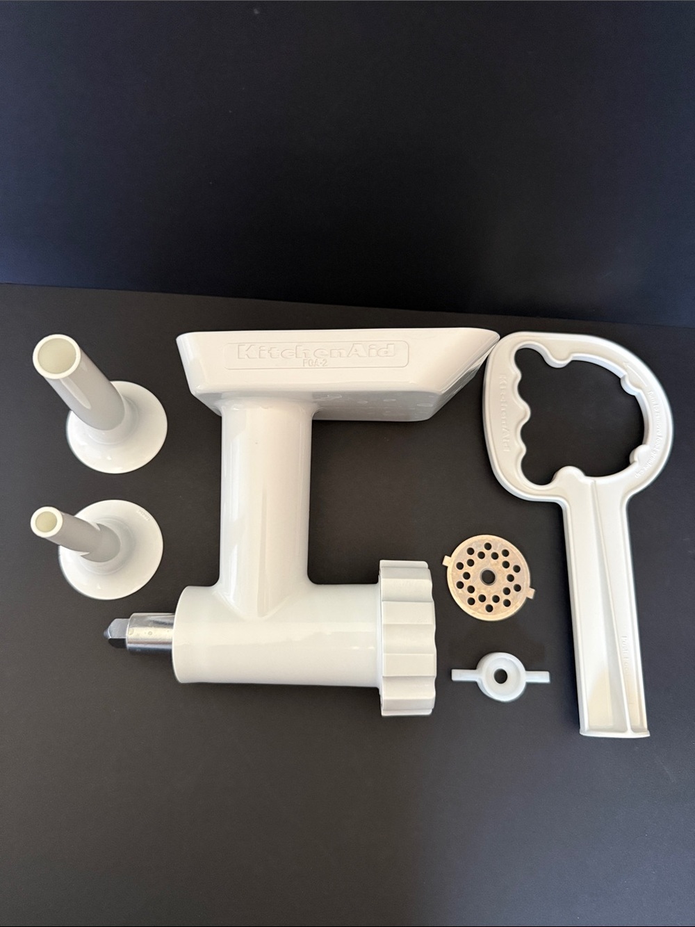 KitchenAid White Meat Grinder & Sausage Funnels Attachment Set